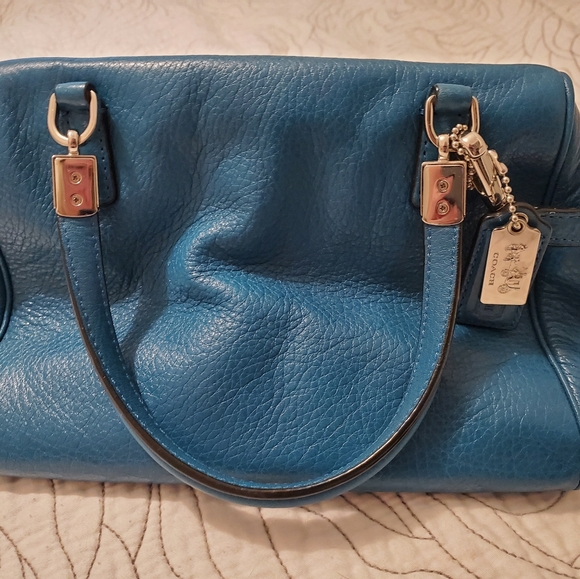 Teal blue Coach purse - Picture 2 of 7